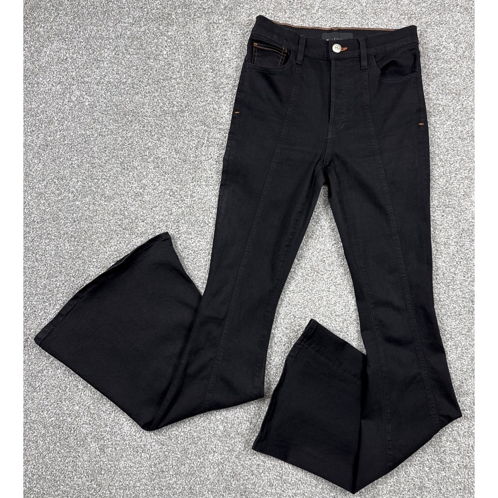 3x1 x Mimi Cuttrell Maxime Jeans Womens 27 Black High Rise Bell Bottom Flare